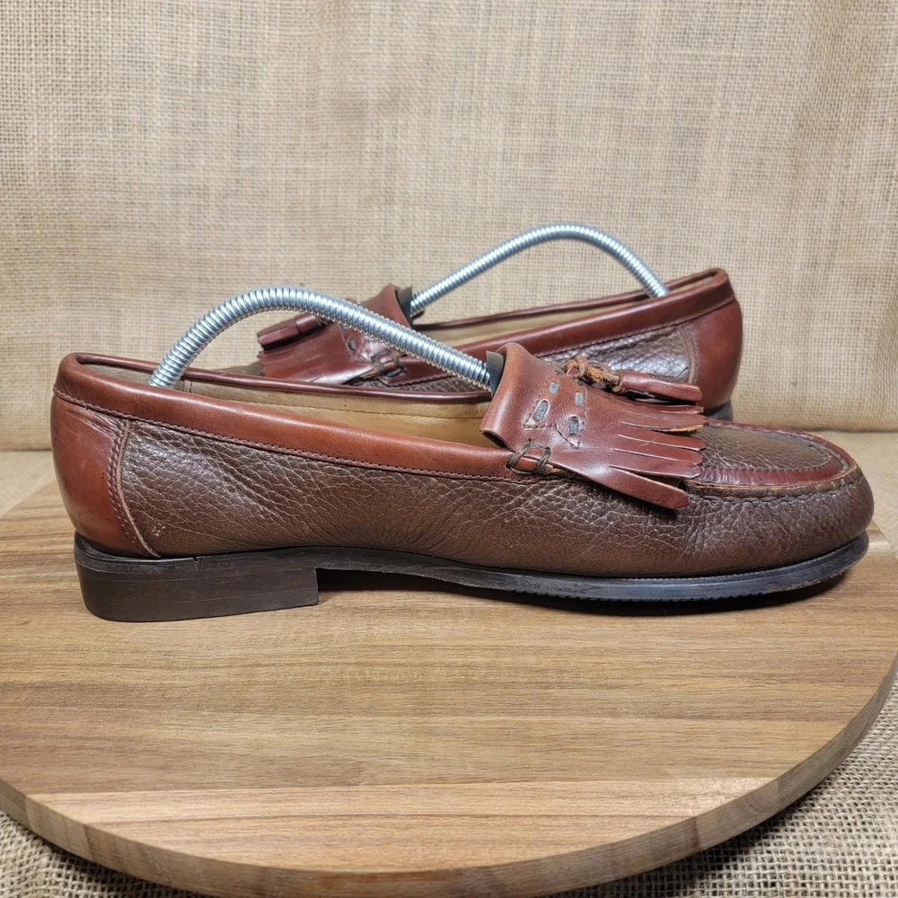 Florsheim Tassel Loafers Mens Size 10.5 D Brown 2 Tone Leather Dress‎ Shoes
